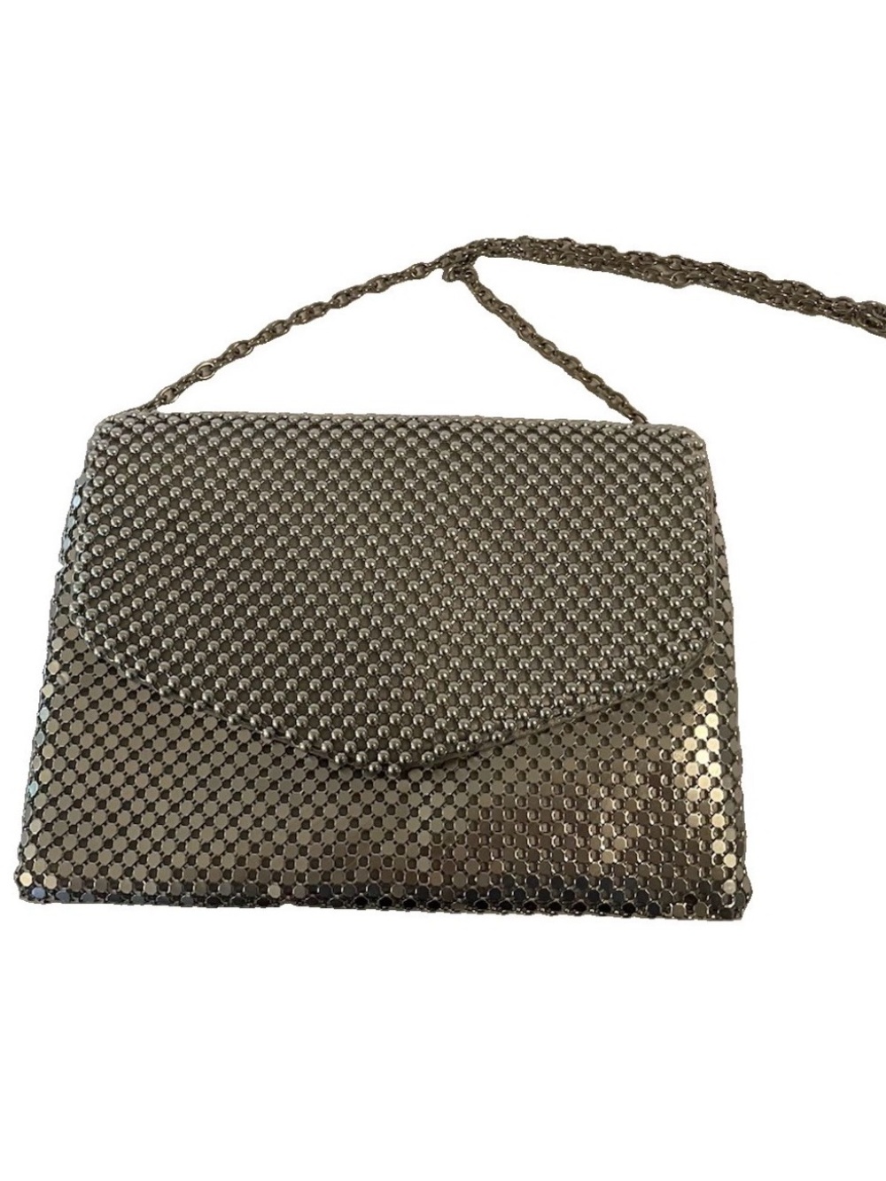 Gunne Sax By Jessica McClintock Silver Chainmail / Sequin Evening Bag